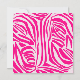 Pink Zebra Print Pattern Card