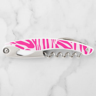 Pink Zebra Print Pattern Corkscrew
