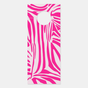 Pink Zebra Print Pattern Door Hanger