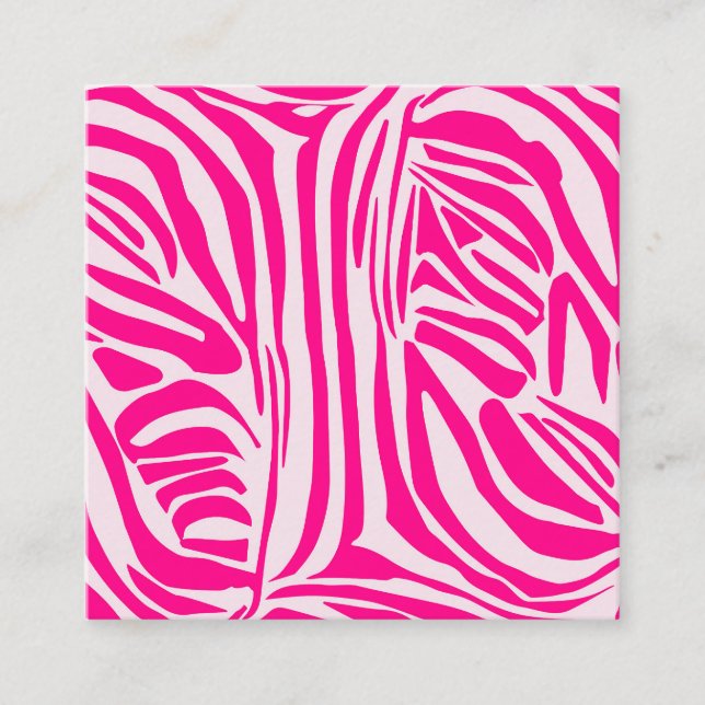 Pink Zebra Print Pattern Enclosure Card (Front)