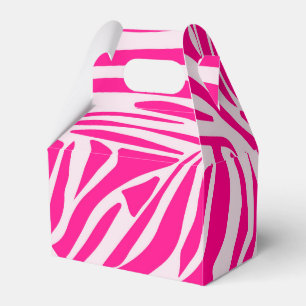 Pink Zebra Print Pattern Favour Box