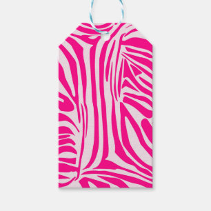 Pink Zebra Print Pattern Gift Tags