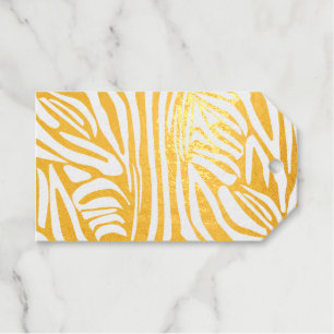 Pink Zebra Print Pattern Gift Tags