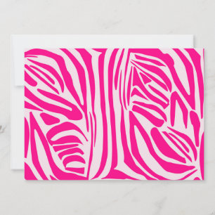Pink Zebra Print Pattern Invitation