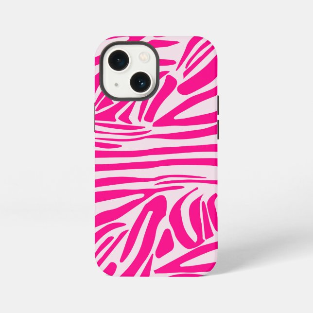 Pink Zebra Print Pattern iPhone Case (Back)