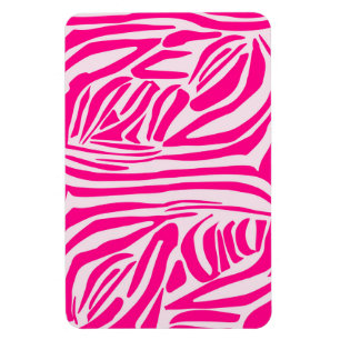 Pink Zebra Print Pattern Magnet