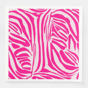 Pink Zebra Print Pattern Napkin