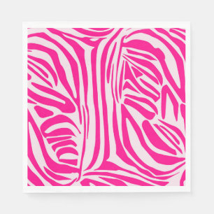 Pink Zebra Print Pattern Napkin