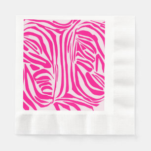 Pink Zebra Print Pattern Napkin