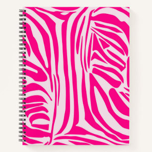 Pink Zebra Print Pattern Notebook