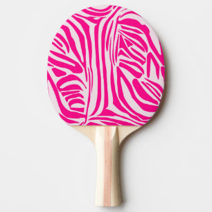 Pink Zebra Print Pattern Ping Pong Paddle