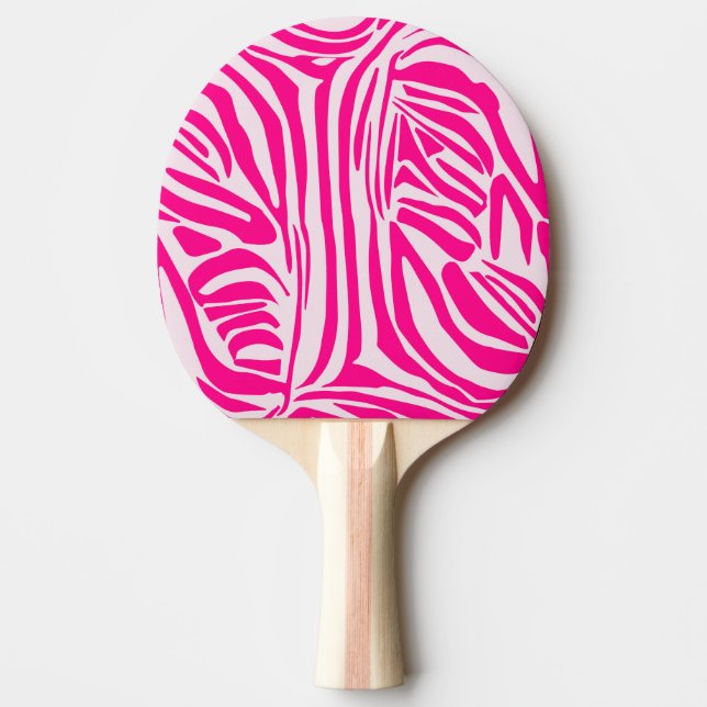 Pink Zebra Print Pattern Ping Pong Paddle (Front)