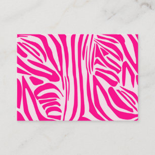 Pink Zebra Print Pattern Referral Card