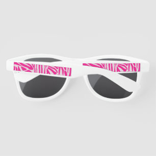 Pink Zebra Print Pattern Sunglasses