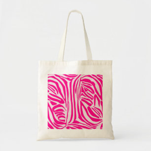 Pink Zebra Print Pattern Tote Bag