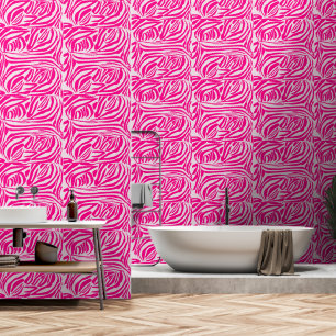 Pink Zebra Print Pattern Wallpaper