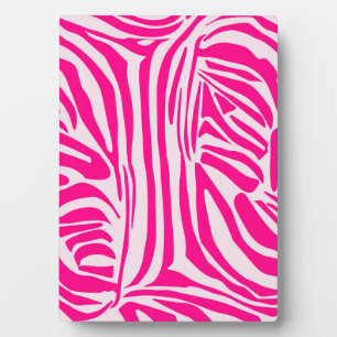 Pink zebra print plaque