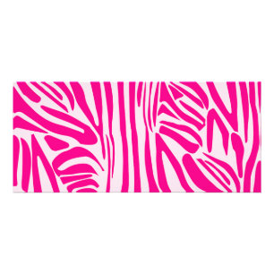 Pink zebra print rack card