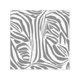 Pink zebra print self-inking stamp