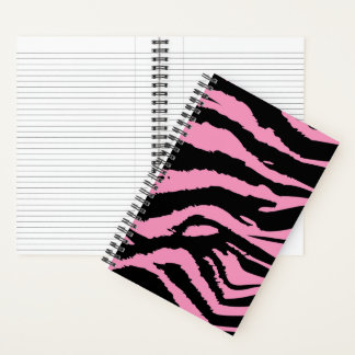Pink Zebra Print Spiral Notebook