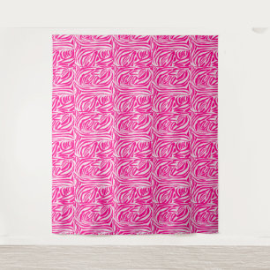 Pink zebra print tapestry