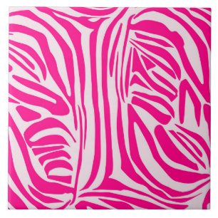 Pink zebra print tile
