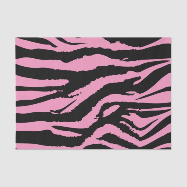 Pink Zebra Print Tissue Paper (Front)