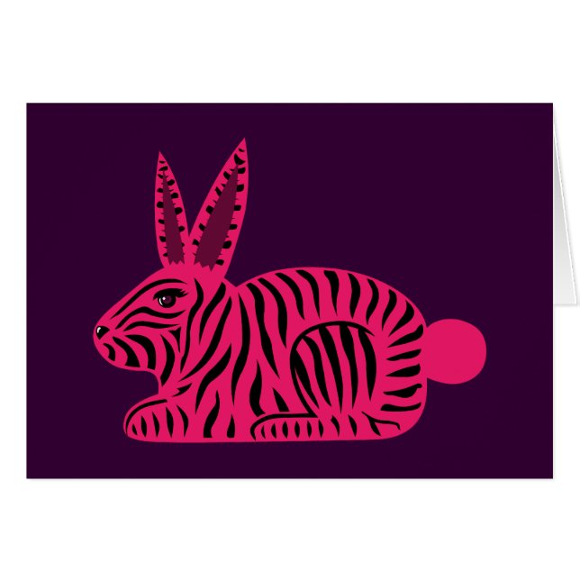 Pink Zebra Rabbit (Front Horizontal)
