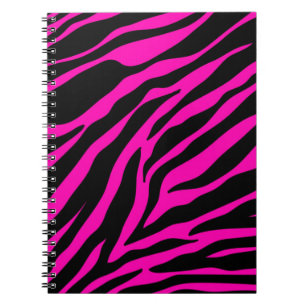 pink zebra spiral notebook