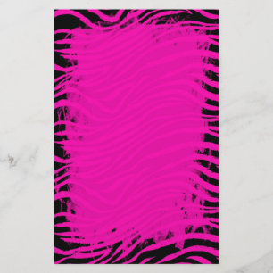 Pink Zebra Stationery
