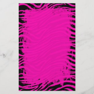 Pink Zebra Stationery