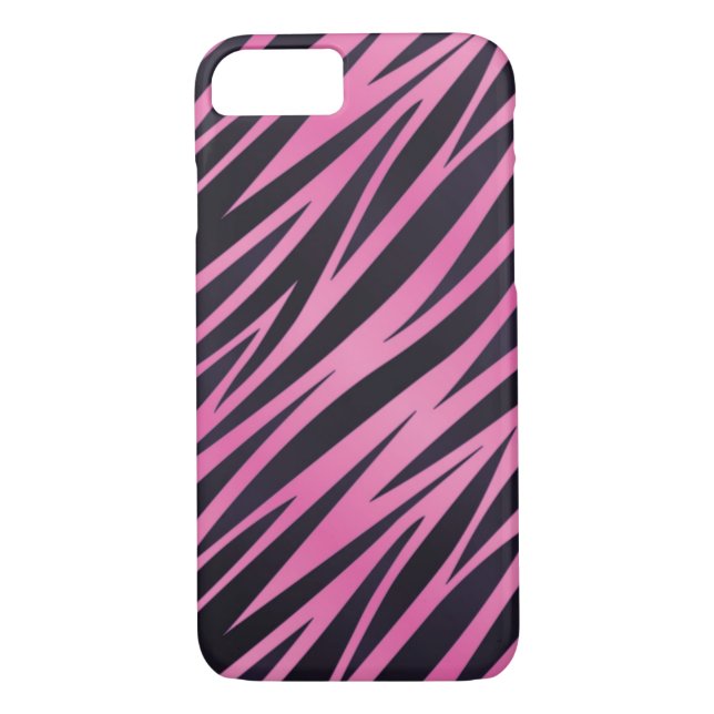 Pink Zebra Stripe Background Case-Mate iPhone Case (Back)