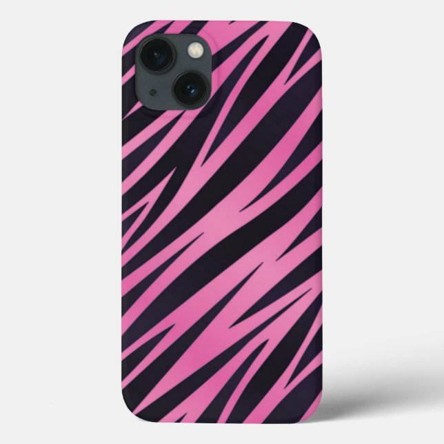 Pink Zebra Stripe Background Case-Mate iPhone Case (Back)