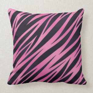 Pink Zebra Stripe Background Cushion