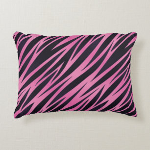 Pink Zebra Stripe Background Decorative Cushion