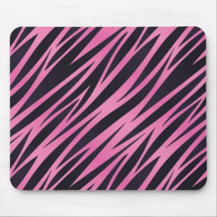 Pink Zebra Stripe Background Mouse Pad