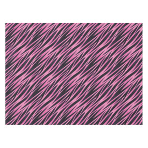 Pink Zebra Stripe Background Tablecloth