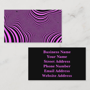 Pink Zebra Stripes Business Card