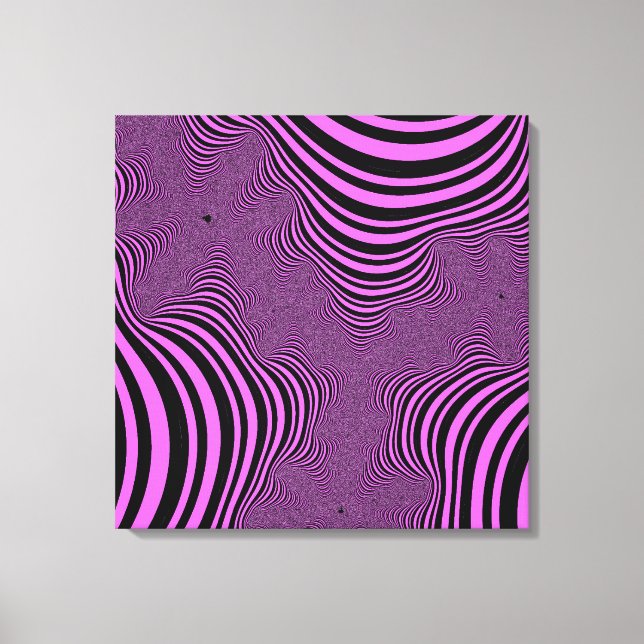 Pink Zebra Stripes Canvas Print (Front)