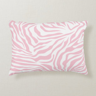 Pink Zebra Stripes Wild Animal Print Zebra Pattern Decorative Cushion