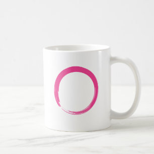 Pink Zen Symbol / Enso Circle Coffee Mug