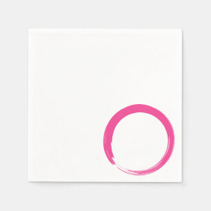 Pink Zen Symbol / Enso Circle Napkin