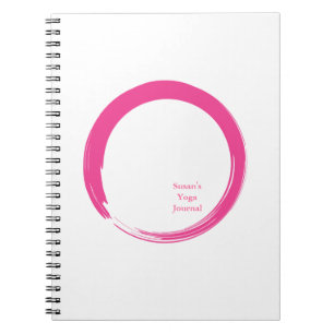 Pink Zen Symbol / Enso Circle Spiral Notebook