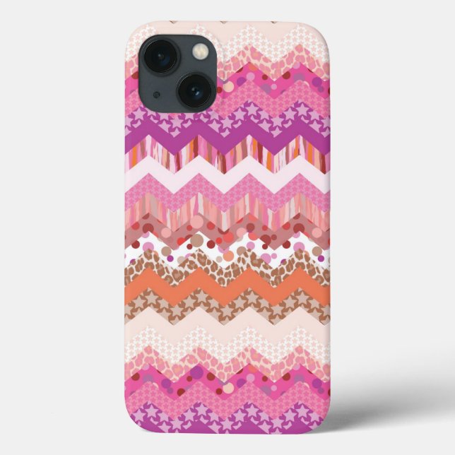 Pink zigzag background Case-Mate iPhone case (Back)