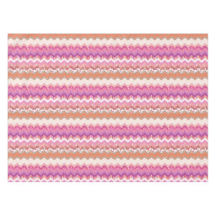 Pink zigzag background tablecloth