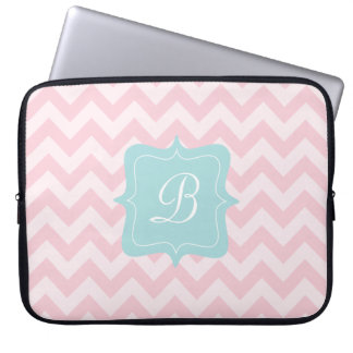 Pink Zigzag Monogram Laptop Sleeve