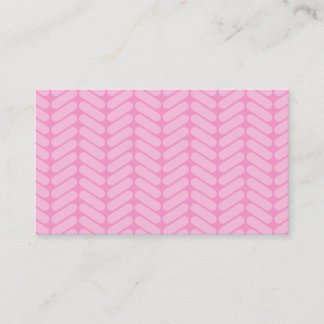 Pink Zigzag Pattern inspired by Knitting. Business Card