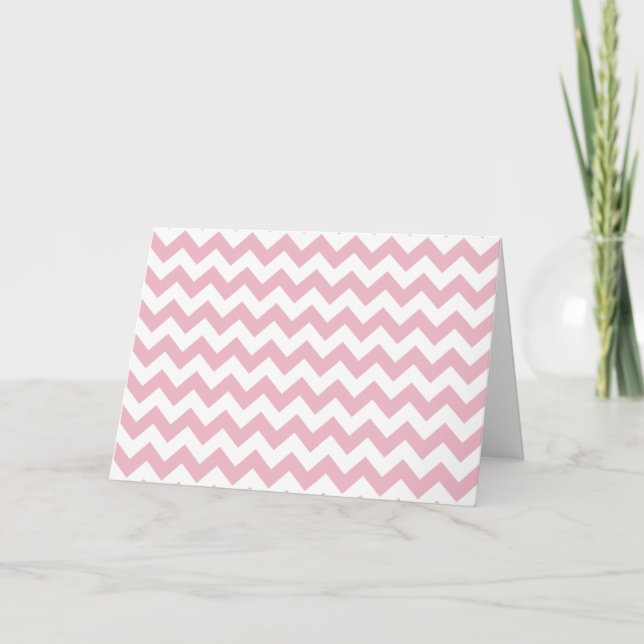 Pink Zigzag, Pink Chevron, Geometric Pattern Card (Front)