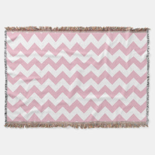Pink Zigzag, Pink Chevron, Geometric Pattern Throw Blanket