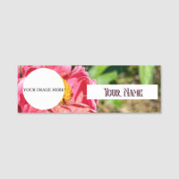 Pink Zinnia Flower Custom Image Logo Name Title